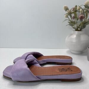 Miz Mooz New York Passion Leather Slide Sandals Purple Women's 7.5/EU38